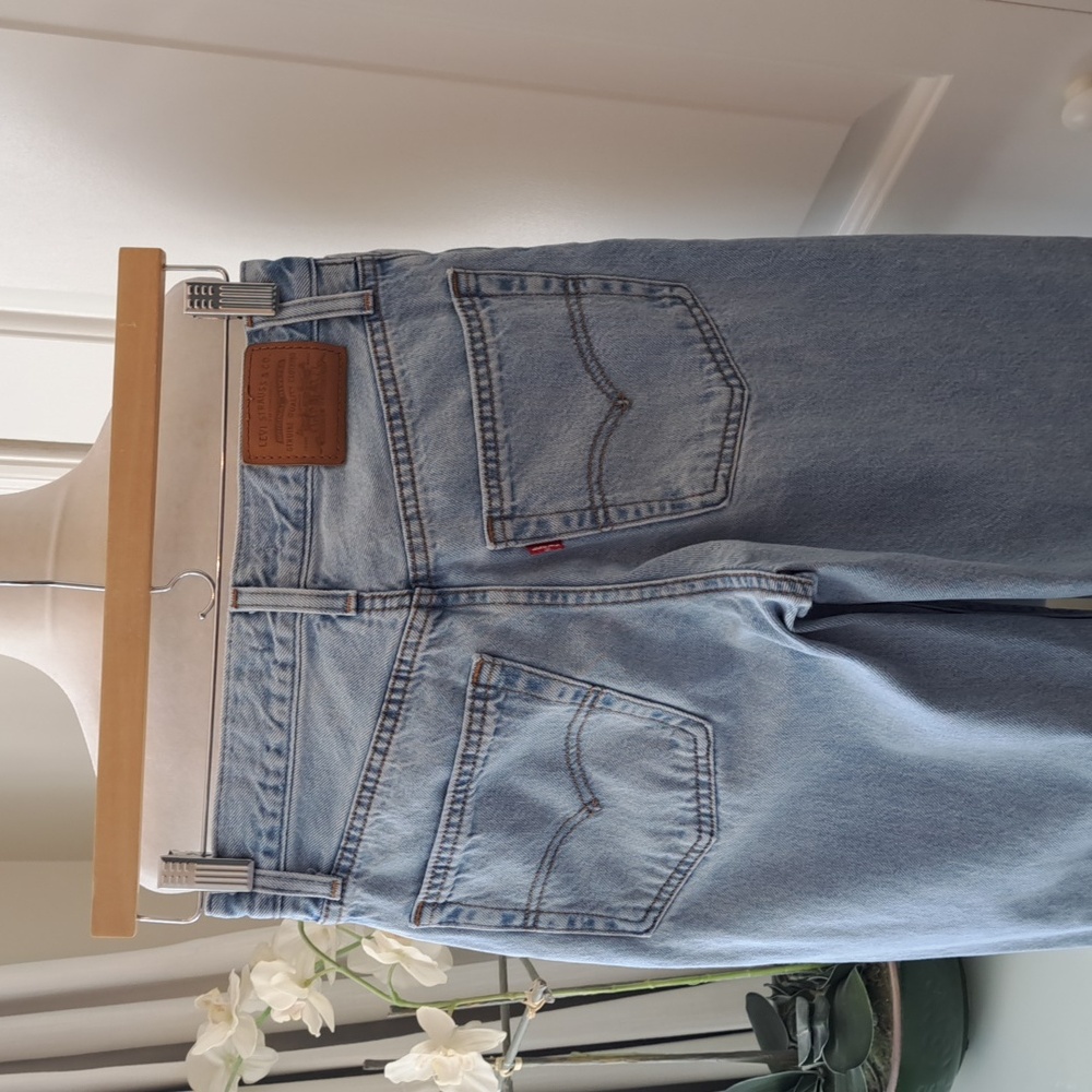 Levi's Premium Womens Baggy Dad Light‎ Wash 100% Cotton Wide Leg Jeans S-24 - Picture 5 of 11